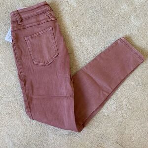 NET closed pedal-x skinny jeans in burnt blush